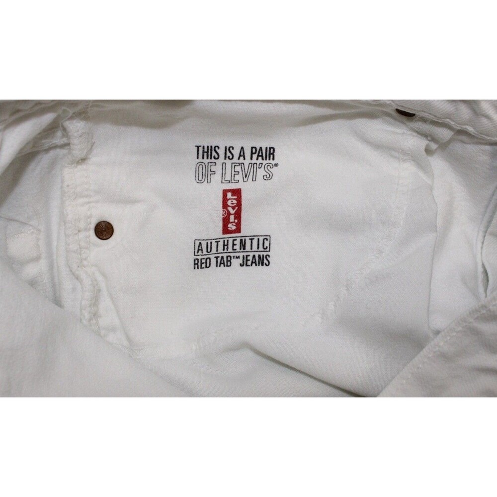 Vintage Levi’s 550 White Denim Jeans 38x30 Baggy Y2K Made In‎ The USA - Picture 12 of 12
